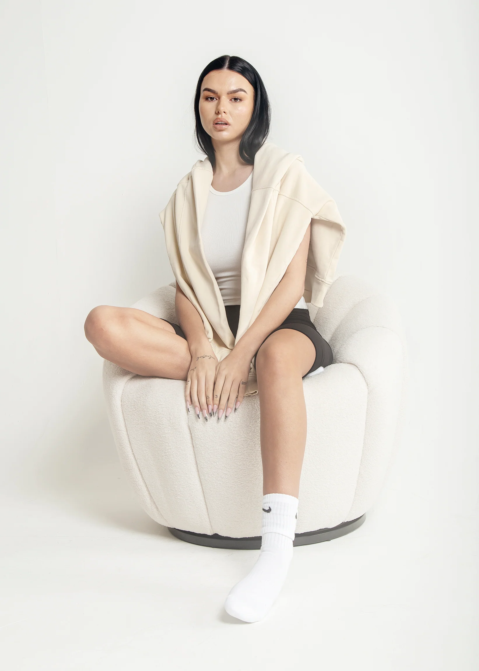 JimJamTheLabel Lounge Hoodie - Nude - Image 4
