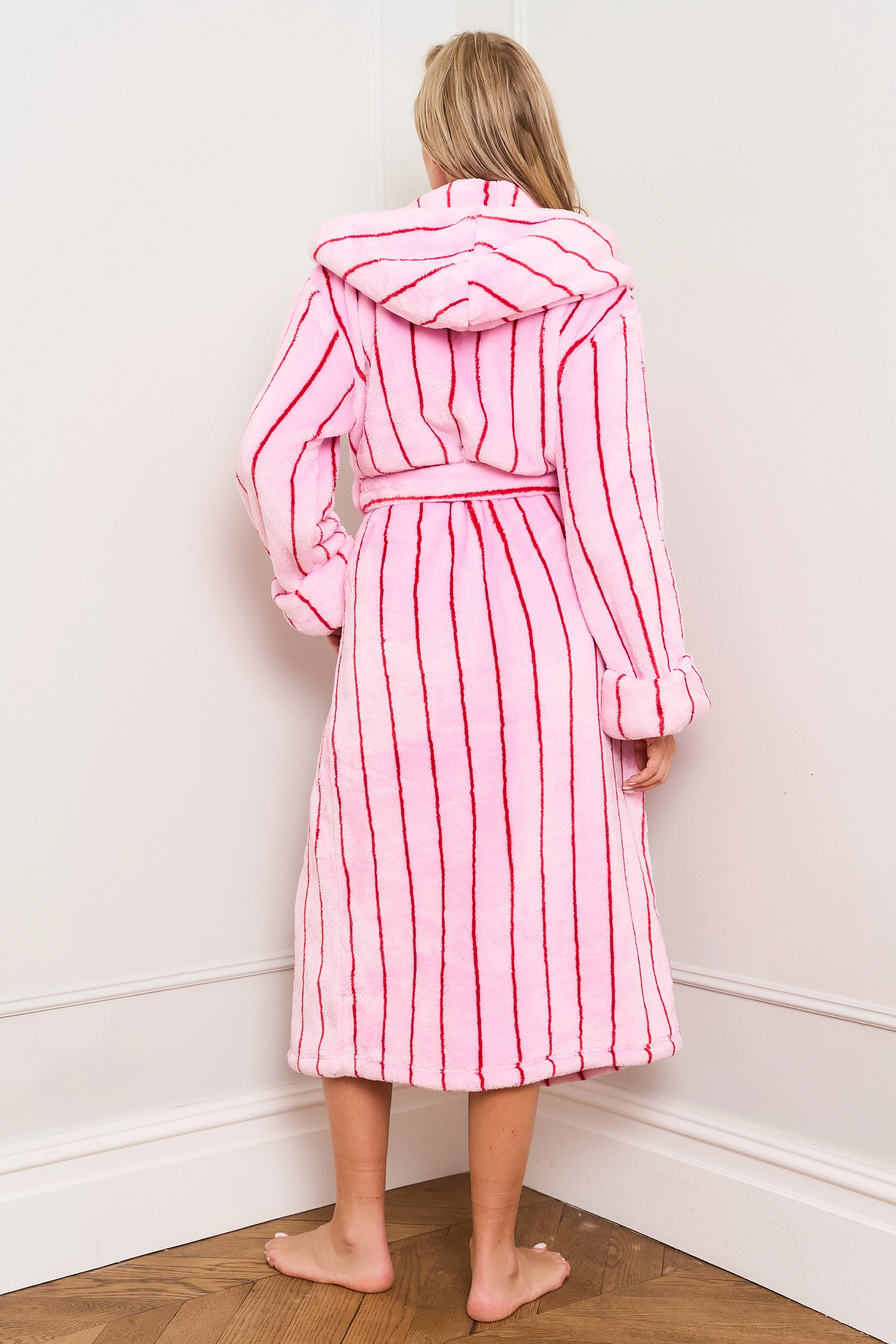 Pink Stripe Dressing Gown - Image 6