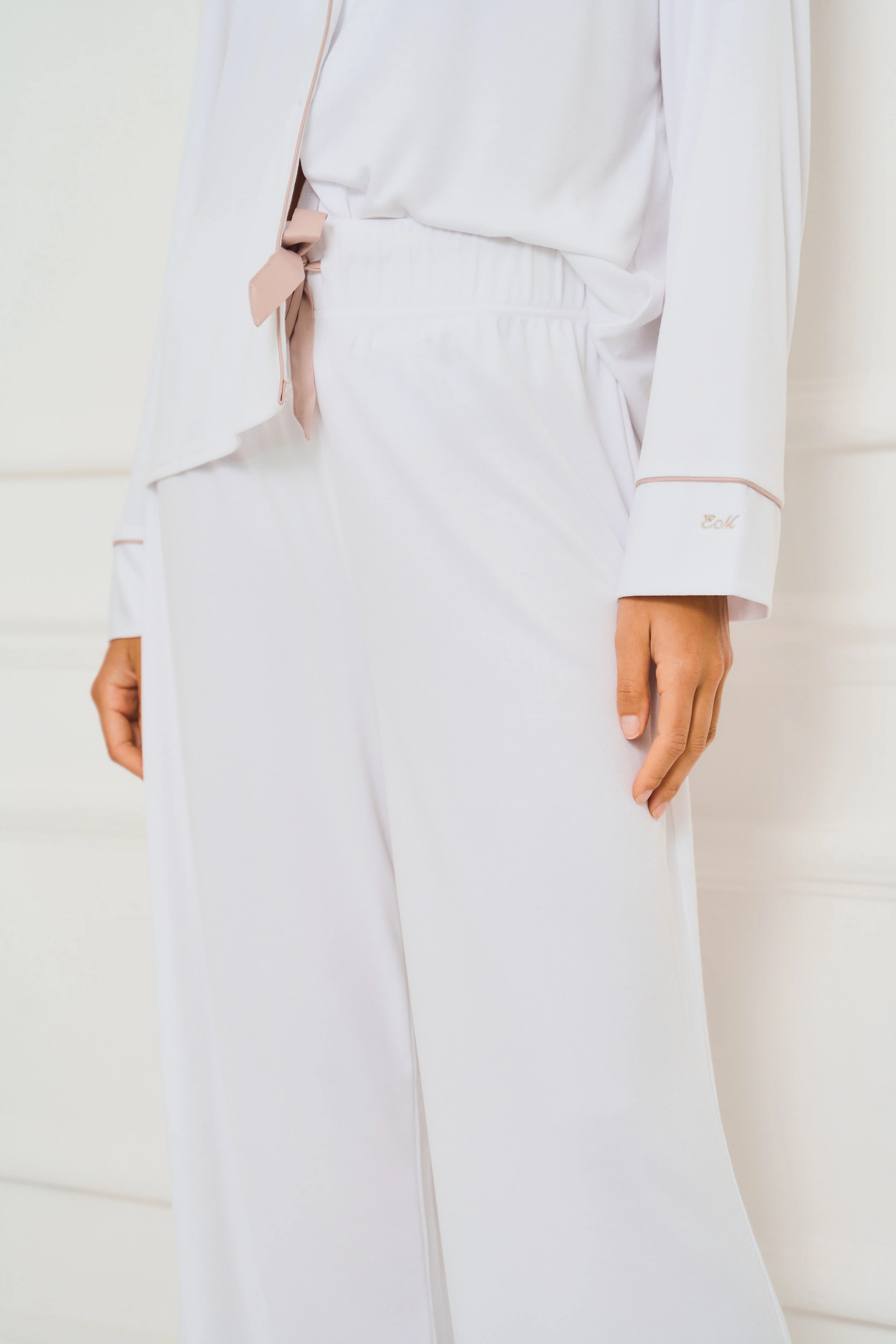 White Traditional PJ Set - Image 4