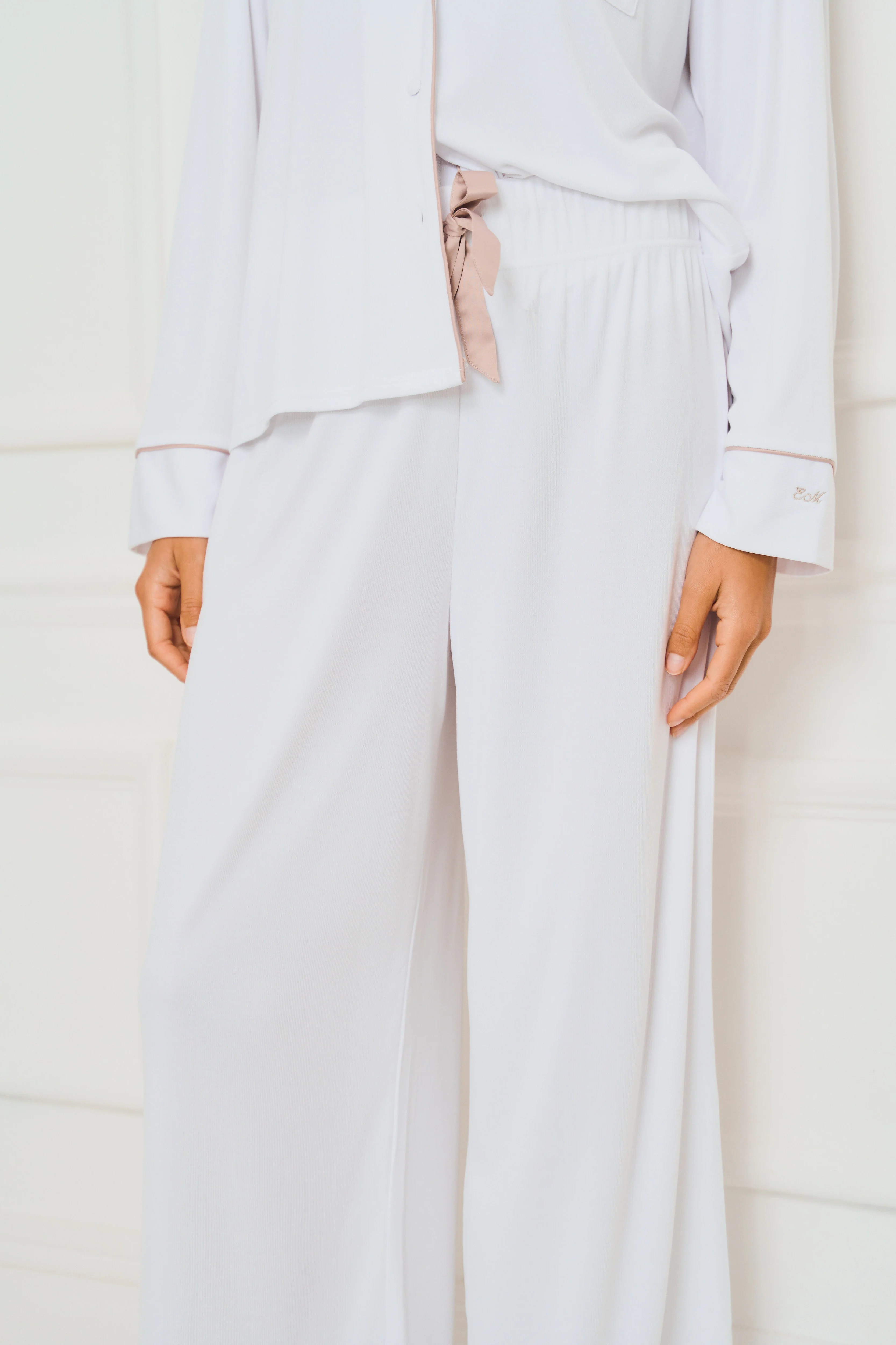 White Traditional PJ Set - Image 5