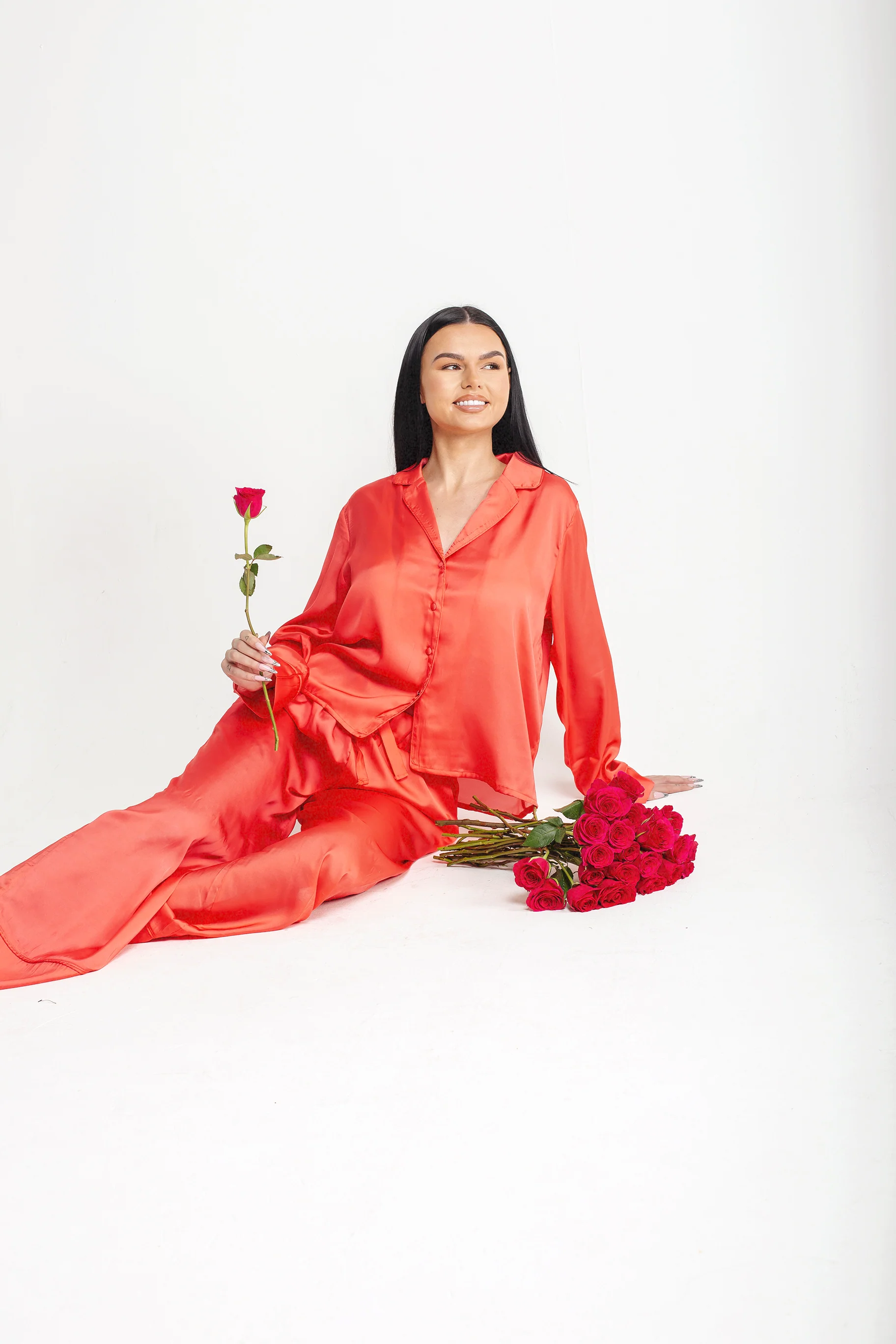 Red Satin Pyjama - Image 5